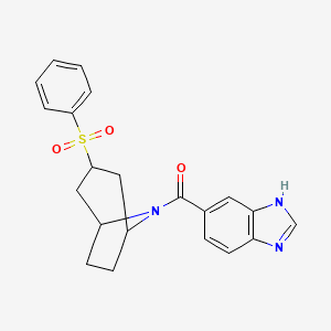 (1H-benzo[d]imidazol-5-yl)((1R,5S)-3-(phenylsulfonyl)-8-azabicyclo[3.2.1]octan-8-yl)methanone