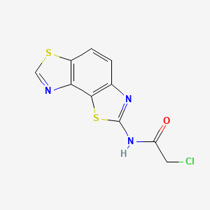 molecular formula C10H6ClN3OS2 B2539071 N-(benzo[1,2-d:3,4-d']bis(thiazole)-2-yl)-2-chloroacetamide CAS No. 1448052-91-2