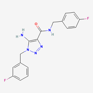5-amino-1-(3-fluorobenzyl)-N-(4-fluorobenzyl)-1H-1,2,3-triazole-4-carboxamide