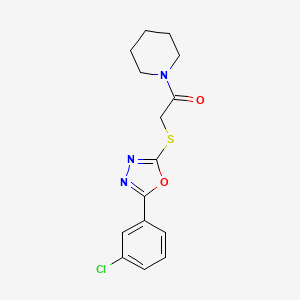 1-({[5-(3-Chlorophenyl)-1,3,4-oxadiazol-2-yl]thio}acetyl)piperidine