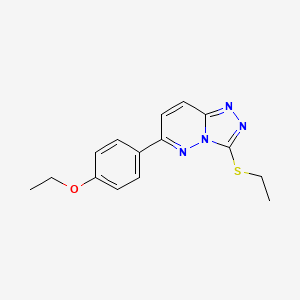 molecular formula C15H16N4OS B2539091 6-(4-乙氧基苯基)-3-乙基硫代-[1,2,4]三唑并[4,3-b]哒嗪 CAS No. 894058-79-8