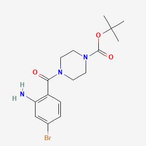 molecular formula C16H22BrN3O3 B2539094 Tert-butyl 4-(2-amino-4-bromobenzoyl)piperazine-1-carboxylate CAS No. 1464158-03-9