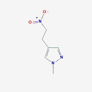 molecular formula C6H9N3O2 B2539106 1-methyl-4-(2-nitroethyl)-1H-pyrazole CAS No. 1935327-00-6