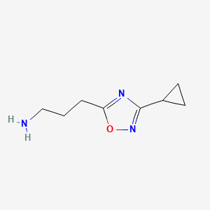molecular formula C8H13N3O B2539112 3-(3-环丙基-1,2,4-恶二唑-5-基)丙-1-胺 CAS No. 1040044-22-1