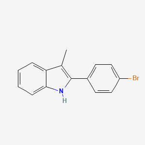 molecular formula C15H12BrN B2539114 2-(4-bromophenyl)-3-methyl-1H-indole CAS No. 102547-49-9