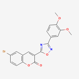 molecular formula C19H13BrN2O5 B2539115 6-bromo-3-[3-(3,4-dimethoxyphenyl)-1,2,4-oxadiazol-5-yl]-2H-chromen-2-one CAS No. 892757-99-2