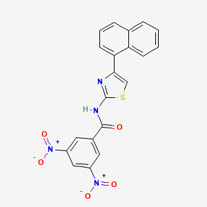 molecular formula C20H12N4O5S B2539121 N-(4-萘-1-基-1,3-噻唑-2-基)-3,5-二硝基苯甲酰胺 CAS No. 313647-66-4