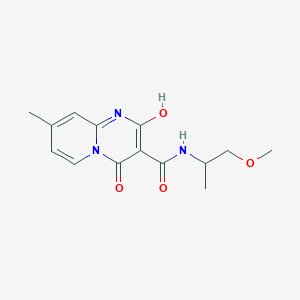 molecular formula C14H17N3O4 B2539123 2-hydroxy-N-(1-methoxypropan-2-yl)-8-methyl-4-oxo-4H-pyrido[1,2-a]pyrimidine-3-carboxamide CAS No. 886896-25-9