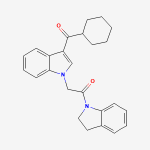 molecular formula C25H26N2O2 B2539126 2-[3-(Cyclohexanecarbonyl)indol-1-yl]-1-(2,3-dihydroindol-1-yl)ethanone CAS No. 1260900-03-5