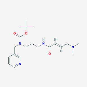 molecular formula C20H32N4O3 B2539130 Tert-butyl N-[3-[[(E)-4-(dimethylamino)but-2-enoyl]amino]propyl]-N-(pyridin-3-ylmethyl)carbamate CAS No. 2411329-16-1