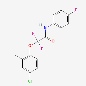 molecular formula C15H11ClF3NO2 B2539133 2-(4-chloro-2-methylphenoxy)-2,2-difluoro-N-(4-fluorophenyl)acetamide CAS No. 339011-04-0