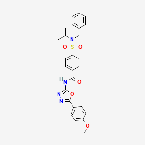 4-[benzyl(propan-2-yl)sulfamoyl]-N-[5-(4-methoxyphenyl)-1,3,4-oxadiazol-2-yl]benzamide