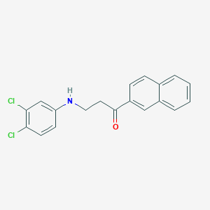 molecular formula C19H15Cl2NO B2539147 3-(3,4-Dichloroanilino)-1-(2-naphthyl)-1-propanone CAS No. 882073-34-9