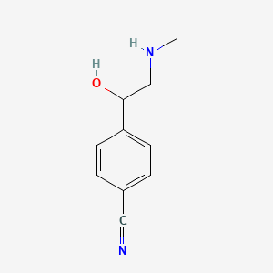 molecular formula C10H12N2O B2539178 4-[1-羟基-2-(甲基氨基)乙基]苯甲腈 CAS No. 672326-24-8