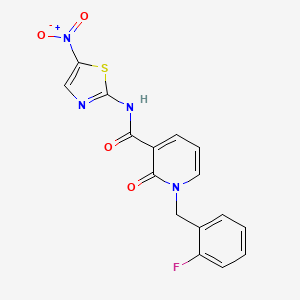 molecular formula C16H11FN4O4S B2539180 1-(2-fluorobenzyl)-N-(5-nitrothiazol-2-yl)-2-oxo-1,2-dihydropyridine-3-carboxamide CAS No. 899948-25-5