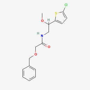 molecular formula C16H18ClNO3S B2539190 2-(benzyloxy)-N-(2-(5-chlorothiophen-2-yl)-2-methoxyethyl)acetamide CAS No. 2034404-61-8