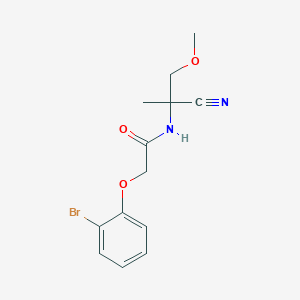 molecular formula C13H15BrN2O3 B2539192 2-(2-bromophenoxy)-N-(1-cyano-2-methoxy-1-methylethyl)acetamide CAS No. 1797020-15-5
