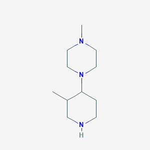 molecular formula C11H23N3 B2539193 1-Methyl-4-(3-methylpiperidin-4-yl)piperazine CAS No. 1339782-26-1