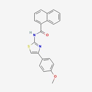 molecular formula C21H16N2O2S B2539210 N-[4-(4-methoxyphenyl)-1,3-thiazol-2-yl]naphthalene-1-carboxamide CAS No. 321555-49-1