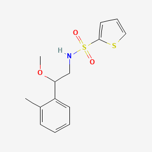 molecular formula C14H17NO3S2 B2539220 N-(2-methoxy-2-(o-tolyl)ethyl)thiophene-2-sulfonamide CAS No. 1797087-70-7
