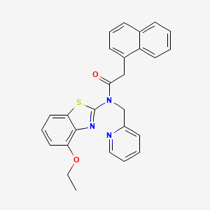 molecular formula C27H23N3O2S B2539221 N-(4-ethoxybenzo[d]thiazol-2-yl)-2-(naphthalen-1-yl)-N-(pyridin-2-ylmethyl)acetamide CAS No. 922609-49-2