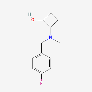 molecular formula C12H16FNO B2539222 2-{[(4-氟苯基)甲基](甲基)氨基}环丁醇 CAS No. 2201354-67-6