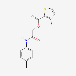 molecular formula C15H15NO3S B2539232 [(4-甲基苯基)氨基甲酰基]甲基 3-甲基噻吩-2-羧酸酯 CAS No. 387853-64-7
