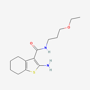 molecular formula C14H22N2O2S B2539234 2-amino-N-(3-ethoxypropyl)-4,5,6,7-tetrahydro-1-benzothiophene-3-carboxamide CAS No. 914207-06-0