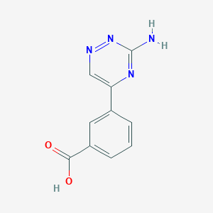 molecular formula C10H8N4O2 B2539241 3-(3-Amino-1,2,4-triazin-5-yl)benzoic acid CAS No. 2361703-56-0