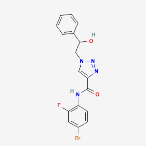 molecular formula C17H14BrFN4O2 B2539242 N-(4-bromo-2-fluorophenyl)-1-(2-hydroxy-2-phenylethyl)-1H-1,2,3-triazole-4-carboxamide CAS No. 1421585-83-2