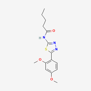 N-[5-(2,4-dimethoxyphenyl)-1,3,4-thiadiazol-2-yl]pentanamide
