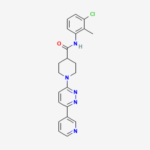 molecular formula C22H22ClN5O B2539250 N-(3-chloro-2-methylphenyl)-1-(6-(pyridin-3-yl)pyridazin-3-yl)piperidine-4-carboxamide CAS No. 1203209-28-2