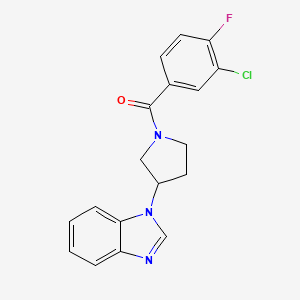 (3-(1H-benzo[d]imidazol-1-yl)pyrrolidin-1-yl)(3-chloro-4-fluorophenyl)methanone