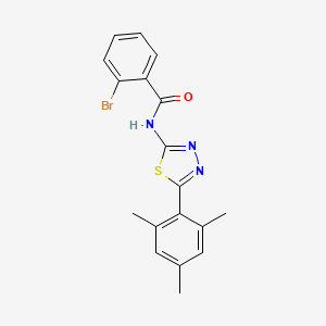 2-bromo-N-[5-(2,4,6-trimethylphenyl)-1,3,4-thiadiazol-2-yl]benzamide