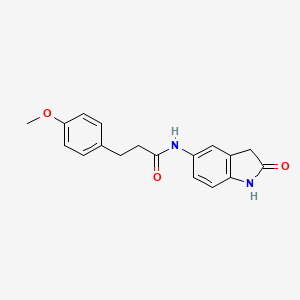 3-(4-methoxyphenyl)-N-(2-oxoindolin-5-yl)propanamide