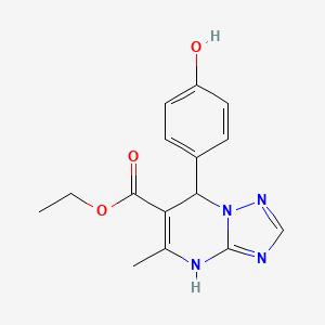 Ethyl 7-(4-hydroxyphenyl)-5-methyl-4,7-dihydro[1,2,4]triazolo[1,5-a]pyrimidine-6-carboxylate