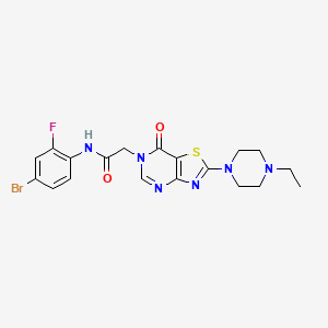 N-(4-bromo-2-fluorophenyl)-2-[2-(4-ethylpiperazin-1-yl)-7-oxo[1,3]thiazolo[4,5-d]pyrimidin-6(7H)-yl]acetamide