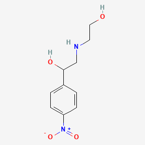 molecular formula C10H14N2O4 B2539284 2-(2-Hydroxyethylamino)-1-(4-nitrophenyl)ethanol CAS No. 1428760-67-1