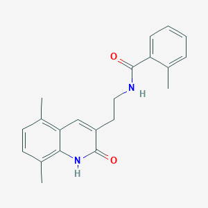 N-(2-(5,8-dimethyl-2-oxo-1,2-dihydroquinolin-3-yl)ethyl)-2-methylbenzamide