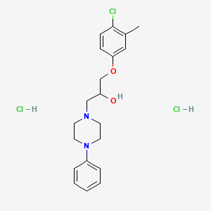 1-(4-Chloro-3-methylphenoxy)-3-(4-phenylpiperazin-1-yl)propan-2-ol dihydrochloride