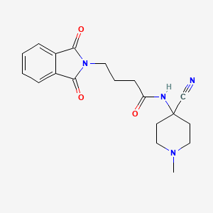 molecular formula C19H22N4O3 B2539292 N-(4-cyano-1-methylpiperidin-4-yl)-4-(1,3-dioxo-2,3-dihydro-1H-isoindol-2-yl)butanamide CAS No. 1444164-61-7