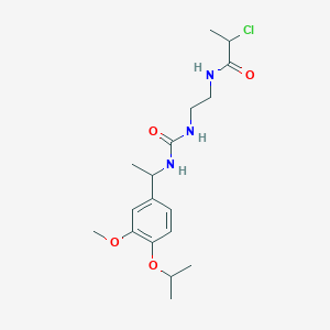 2-chloro-N-[2-[1-(3-methoxy-4-propan-2-yloxyphenyl)ethylcarbamoylamino]ethyl]propanamide