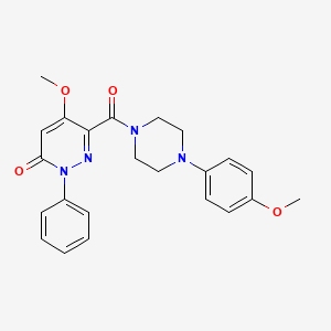 molecular formula C23H24N4O4 B2539300 5-甲氧基-6-[4-(4-甲氧基苯基)哌嗪-1-羰基]-2-苯基吡哒嗪-3-酮 CAS No. 941899-76-9