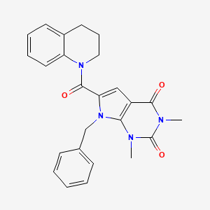 7-benzyl-1,3-dimethyl-6-(1,2,3,4-tetrahydroquinoline-1-carbonyl)-1H-pyrrolo[2,3-d]pyrimidine-2,4(3H,7H)-dione