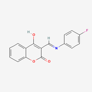 molecular formula C16H10FNO3 B2539307 (Z)-3-(((4-fluorophenyl)amino)methylene)chroman-2,4-dione CAS No. 1379512-54-5