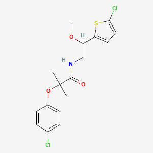 2-(4-chlorophenoxy)-N-(2-(5-chlorothiophen-2-yl)-2-methoxyethyl)-2-methylpropanamide