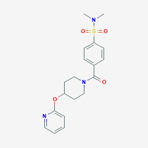 N,N-dimethyl-4-(4-(pyridin-2-yloxy)piperidine-1-carbonyl)benzenesulfonamide