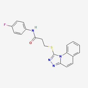 N-(4-fluorophenyl)-3-([1,2,4]triazolo[4,3-a]quinolin-1-ylthio)propanamide