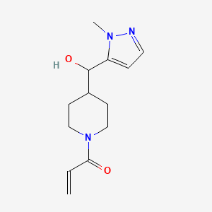 1-[4-[Hydroxy-(2-methylpyrazol-3-yl)methyl]piperidin-1-yl]prop-2-en-1-one