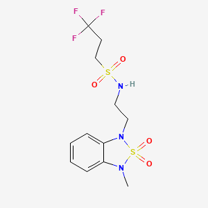3,3,3-trifluoro-N-(2-(3-methyl-2,2-dioxidobenzo[c][1,2,5]thiadiazol-1(3H)-yl)ethyl)propane-1-sulfonamide